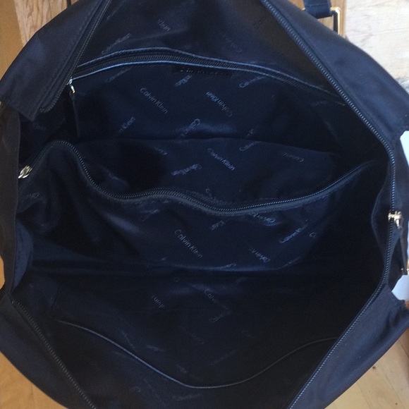 NWT Calvin Klein Black/Gold Handbag - Picture 5 of 16